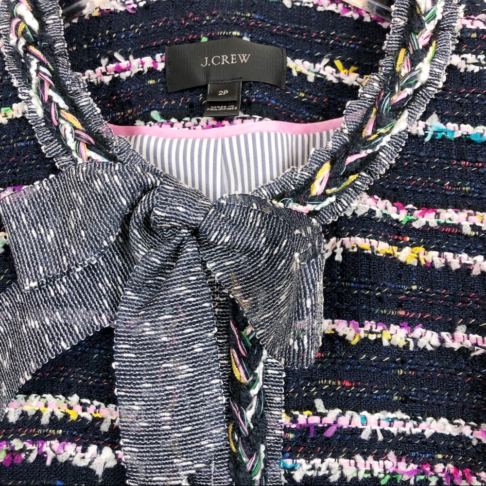 J. Crew | Petite Tweed Bow Detail Lady Jacket - Picture 5 of 8